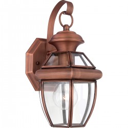 Newbury 1 Light Small Wall Lantern - Aged Copper