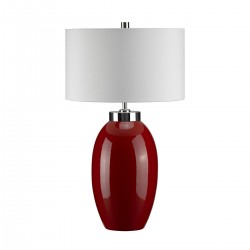 Victor 1 Light Small Table Lamp - Red