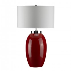 Victor 1 Light Large Table Lamp - Red