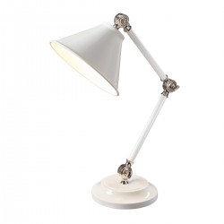 Provence Element 1 Light Mini Table Lamp - White/Polished...